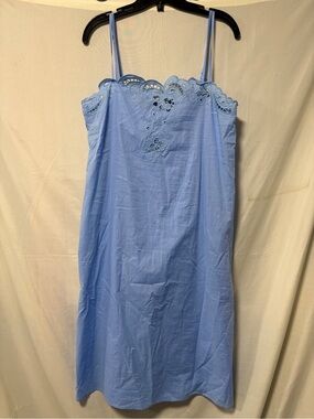 NWOT Wayf Baby Blue Cotton Slip Dress Size Medium